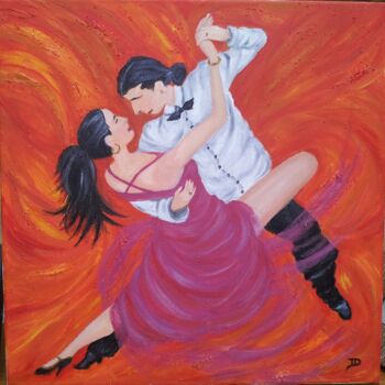 「tango」というタイトルの絵画 Isabelle Durieuによって, オリジナルのアートワーク, アクリル