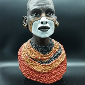 Sculpture titled "Zitaye" by Isabelle Fisson, Original Artwork, Terra cotta