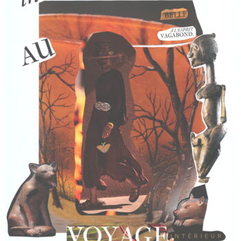 "Le Voyage Immobile" başlıklı Kolaj Isabelle Flegeau tarafından, Orijinal sanat, Kolaj