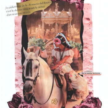 Collages intitolato "Dévotion joyeuse en…" da Isabelle Flegeau, Opera d'arte originale, Collages