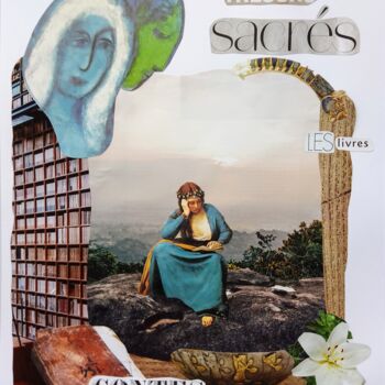 Collages titulada "Trésors sacrés" por Isabelle Flegeau, Obra de arte original, Collages