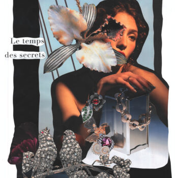 Collages getiteld "Le rendez-vous" door Isabelle Flegeau, Origineel Kunstwerk, Collages