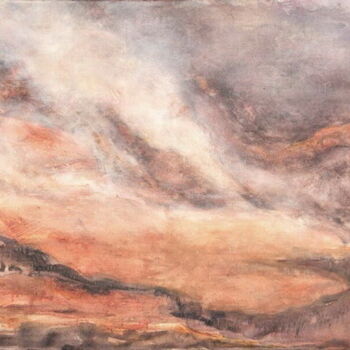 Pintura titulada "vagues de brume" por Isabelle Frossard Corthay, Obra de arte original, Acrílico