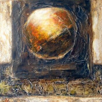 Malarstwo zatytułowany „Abstrait” autorstwa Isabelle Frossard Corthay, Oryginalna praca, Olej Zamontowany na Drewniana rama…
