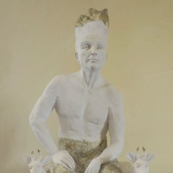 Sculpture intitulée "Le Roi" par Isabelle Haas, Œuvre d'art originale, Terre cuite