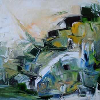 Pittura intitolato "Abstrait 10" da Isabelle Ilic, Opera d'arte originale, Olio