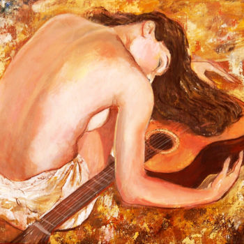 Pintura titulada "Vengo pronto" por Isabelle Jacq (Gamboena), Obra de arte original, Acrílico