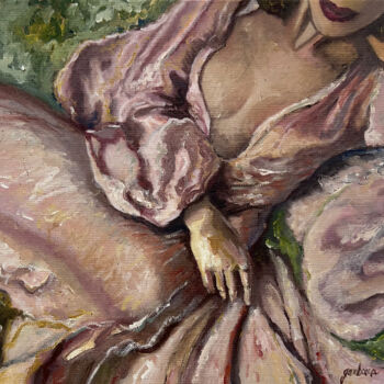 Pintura titulada "Suspiro" por Isabelle Jacq (Gamboena), Obra de arte original, Oleo Montado en Bastidor de camilla de madera