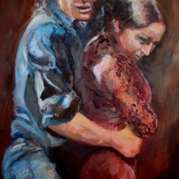 Painting titled "Hechizo Flamenco" by Isabelle Jacq (Gamboena), Original Artwork