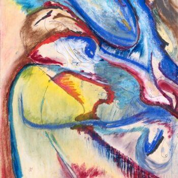 Peinture intitulée "Déesse Mère" par Isabelle Jourdant, Œuvre d'art originale, Pastel