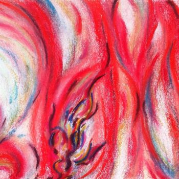 Peinture intitulée "Ange déchu" par Isabelle Jourdant, Œuvre d'art originale, Pastel