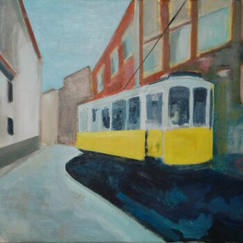 Painting titled "Le Tramway" by Isabelle Klipfel, Original Artwork