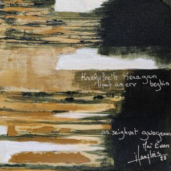Картина под названием "1-Krenvlec'h keragan" - Isabelle Langlois, Подлинное произведение искусства, Акрил Установлен на Дере…