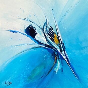 Peinture intitulée "L’éclat bleu" par Isabelle Laurent, Œuvre d'art originale, Acrylique