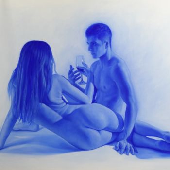 Картина под названием "Offrande" - Isabelle Lebret, Подлинное произведение искусства, Масло