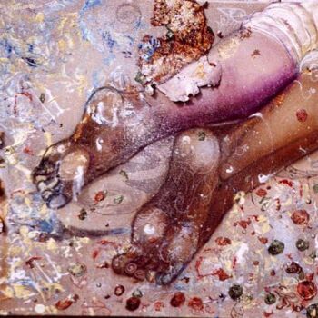 Peinture intitulée "A tus pies" par Isabelle Leroux, Œuvre d'art originale, Huile