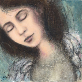 Картина под названием "Un rêve encore (+ p…" - Isabelle Milloz, Подлинное произведение искусства, Акрил Установлен на картон