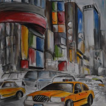 Painting titled "New York" by Isabelle Frot, Original Artwork, Acrylic