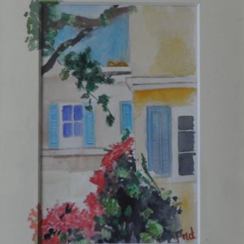 Painting titled "Provence" by Isabelle Frot, Original Artwork, Acrylic