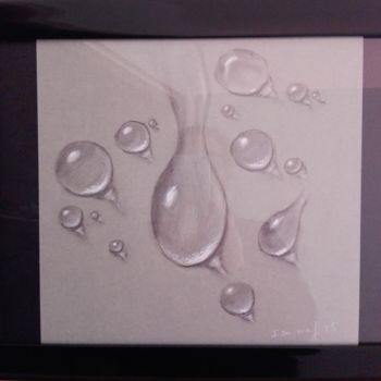 Peinture intitulée "perle-d-eau" par Raven, Œuvre d'art originale, Pastel