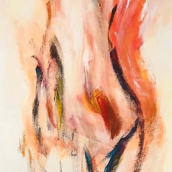 Pintura intitulada "Flammes" por Isabelle Ny, Obras de arte originais, Acrílico Montado em artwork_cat.