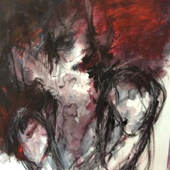 Painting titled "A comme amour" by Isabelle Pace, Original Artwork