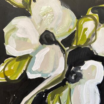 Schilderij getiteld "Anemone moi" door Isabelle Paille, Origineel Kunstwerk, Olie