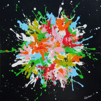 Painting titled "Bloom 4" by Isabelle Pelletane, Original Artwork, Acrylic Mounted on Wood Stretcher frame