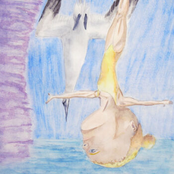 Картина под названием "AQUARELLE intitulée…" - Isabelle Redonnet, Подлинное произведение искусства, Акварель