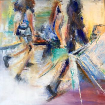 Peinture intitulée "vite, les soldes!" par Isabelle Reygaerts, Œuvre d'art originale, Huile