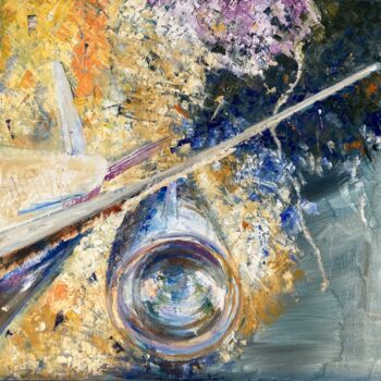 Peinture intitulée "traversée de l'orage" par Isabelle Reygaerts, Œuvre d'art originale, Huile
