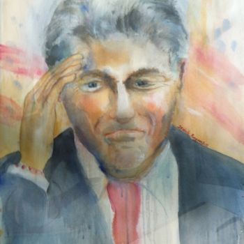 Painting titled "Bill Clinton" by Isabelle Reygaerts, Original Artwork, Acrylic