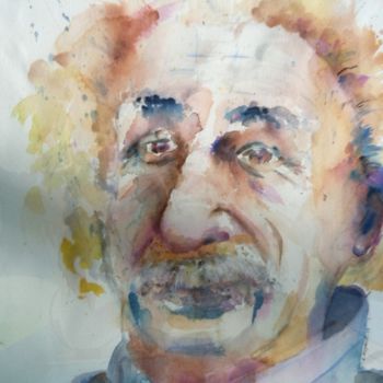 Schilderij getiteld "Albert" door Isabelle Reygaerts, Origineel Kunstwerk, Aquarel