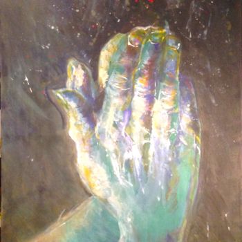 Peinture intitulée "les mains jointes" par Isabelle Reygaerts, Œuvre d'art originale, Acrylique