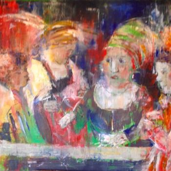 Pittura intitolato "le tricheur" da Isabelle Reygaerts, Opera d'arte originale, Acrilico