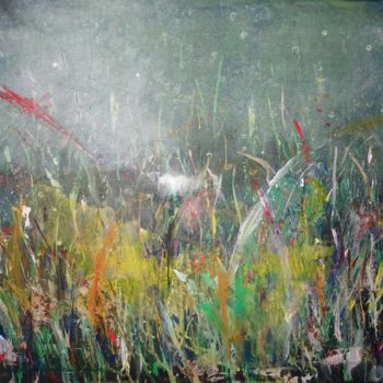 Pintura intitulada "les herbes folles" por Isabelle Reygaerts, Obras de arte originais, Acrílico