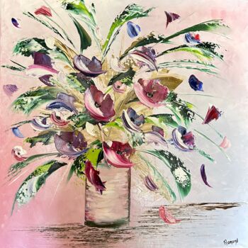Peinture intitulée "Bouquet printanier" par Isabelle Romand, Œuvre d'art originale, Huile