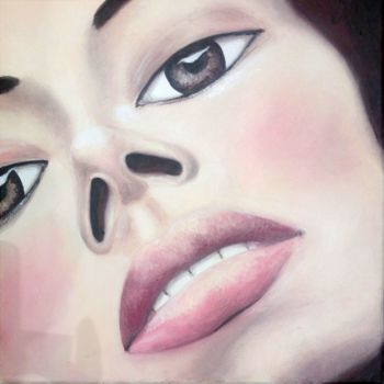 Painting titled "Sensualité" by Isabelle Roye, Original Artwork, Oil