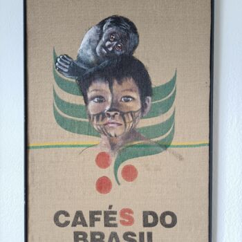 绘画 标题为“Enfant Suruu” 由Isabelle Roye, 原创艺术品, 油 安装在木板上
