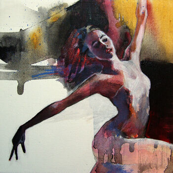 Pintura intitulada "danse 1" por Isabelle Seruch Capouillez, Obras de arte originais, Acrílico
