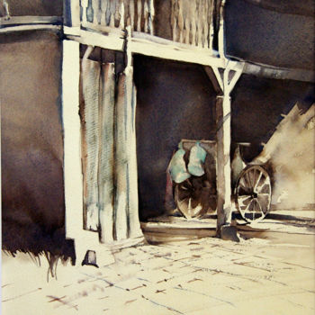 Painting titled "Campan" by Isabelle Seruch Capouillez, Original Artwork, Watercolor