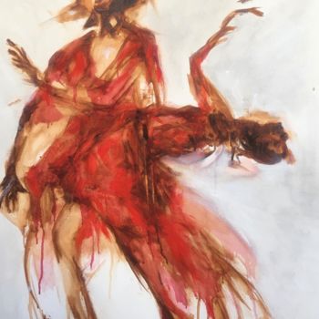 Painting titled "El baile del amor" by Isabelle Verdenne, Original Artwork, Oil