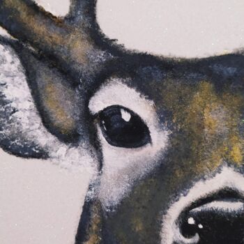 Pittura intitolato "Deer" da Isabelle Wickihalder, Opera d'arte originale, Acrilico