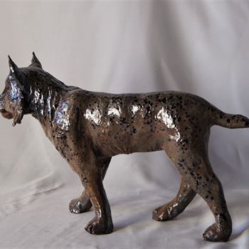 Sculpture intitulée "Lynx" par Isabelle Zwang, Œuvre d'art originale, Céramique