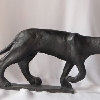 Rzeźba zatytułowany „Panthère noire” autorstwa Isabelle Zwang, Oryginalna praca, Ceramika