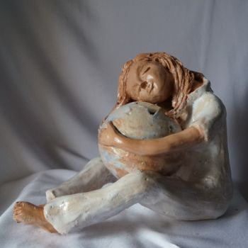Скульптура под названием "GAIA - TERRE BLESSEE" - Isabelle Zwang, Подлинное произведение искусства, Керамика