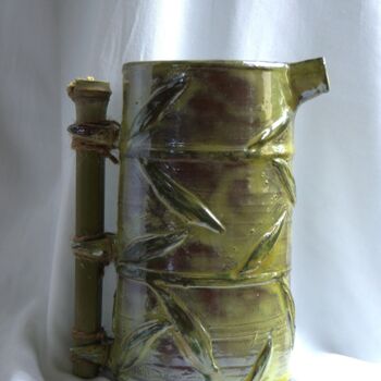 Sculpture titled "PICHET " bambou"" by Isabelle Zwang, Original Artwork, Ceramics