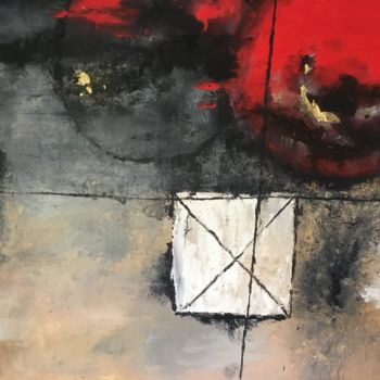 Malarstwo zatytułowany „Abstrait Rond” autorstwa Isabelle Andrau, Oryginalna praca, Olej
