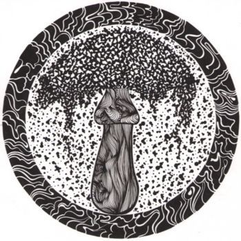 Dessin intitulée "mushroom 1" par Isabelle Deflandre, Œuvre d'art originale