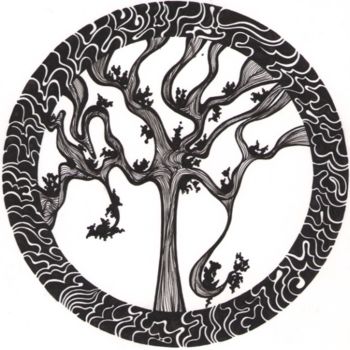 Drawing titled "tree 3" by Isabelle Deflandre, Original Artwork